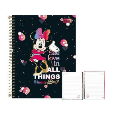 Imagem de Caderno Colegial Esp 10 Matérias 160Fls Minnie Preto Tilibra