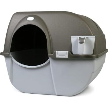 Imagem de Generic Caixa de areia grande autolimpante para gatos, cinza