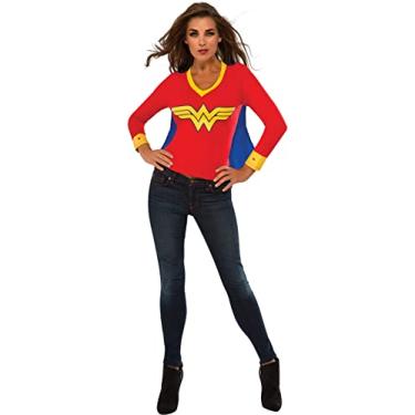 Imagem de Rubie's Camiseta esportiva feminina DC Super-heróis Mulher Maravilha Multi, Grande, Conforme mostrado., Small