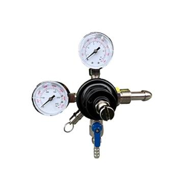 Imagem de Semfeil Brew CGA580 Regulador de Nitrogênio Cerveja Nitrogênio Café Kegerator Regulador de Pressão de Ar de Gás de Calibre Duplo com Pressão de Entrega 0-160 PSI Premium Regulador de Barril de
