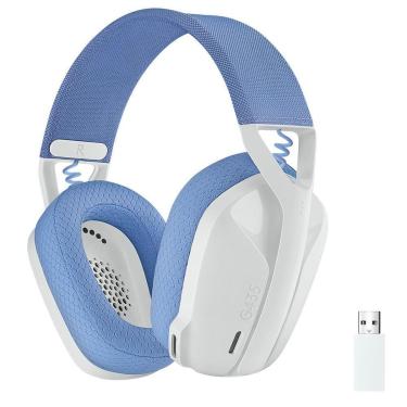 Imagem de Headset Gamer Sem Fio Logitech G435, Lightspeed e Bluetooth, Dolby Atmos, USB, Drivers 40mm, Branco-Unissex