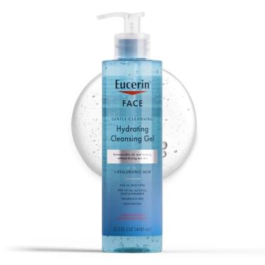 Imagem de Eucerin Face Gentle Cleansing Hydrating Cleansing Gel, Daily Face Wash and Makeup Remover with Hyaluronic Acid, 13.5 Fl Oz Bottle