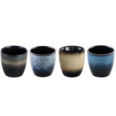 Imagem de Lxuwbd Xícara de Cerâmica, Conjunto de Chá Kung Fu, 4 Cores, 145 ml, 4 Peças
