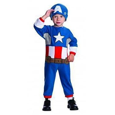 Imagem de Rubie's Fantasia infantil Marvel Super Hero Adventures de lã, Capitão América, Toddler
