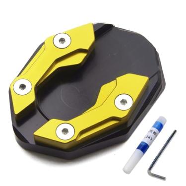 Imagem de DFFMQSJ Suporte para motocicleta, suporte lateral, extensor, placa de suporte de liga de alumínio, placa de suporte de extensão para motocicleta, compatível com Honda PCX150 PCX160 ADV150 ADV160