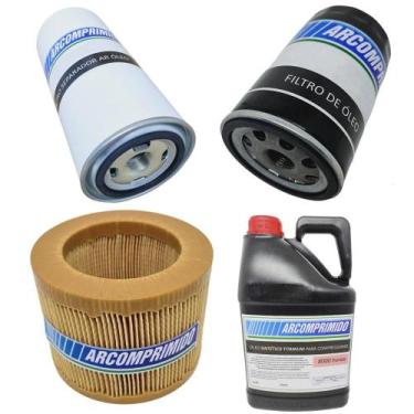 Imagem de Filtros e 5L de Óleo para Chicago Pneumatic CPM-15 Série BQD - Arcompr