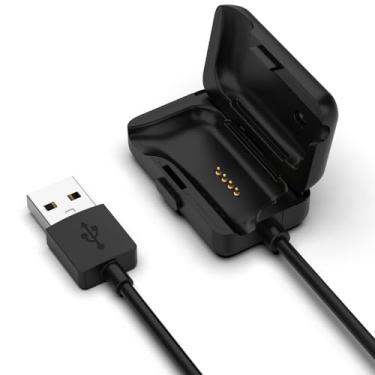 Imagem de Disscool Cabo de carregamento de substituição compatível com Shokz OpenSwim, suporte de carregador de cabo USB com proteção de chip, acessórios para relógio inteligente (1 m, preto)