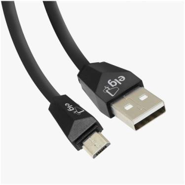 Imagem de Cabo Elg M510 Usb E Micro Usb 1 Metro, Preto, Bivolt