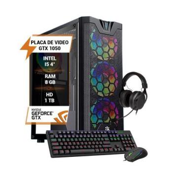 Imagem de Pc Gamer Intel Core I5 4º Geração Gtx1050 Memória 8Gb Hd 1Tb - Wj Info
