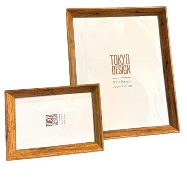 Imagem de Kit 2 Porta Retrato Grande E Pequeno Decoração Para Casa Luxo Foto Mol