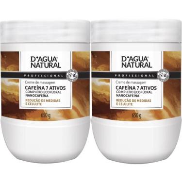 Imagem de 2 Creme Massagem Redutora Cafeína 7 Ativos 650G D'agua Natural - D'Águ