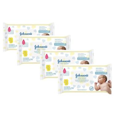 Imagem de Johnsons Baby Recém-Nascido Kit com 4 Lenços Umedecidos Sem Fragrância