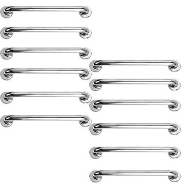 Imagem de Barra Alça Apoio 50cm Suporte Anti Queda Kit 11 Uni Acessibilidade Ges