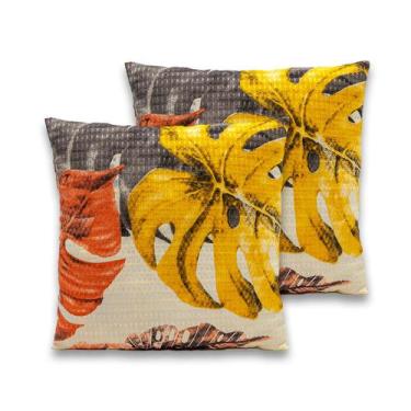 Imagem de Kit 2 Capas de Almofadas Piquet Favinho 40x40 C/ Zíper - Dryka Enxovai