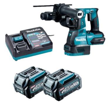 Imagem de Martelete Combinado 40V XGT HR002 2x Bateria 2.5 Makita 110v