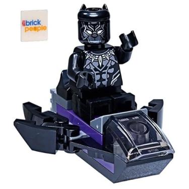 Imagem de LEGO Marvel Superheroes: Black Panther Minifigure with Royal Talon Fighter and Black Cape