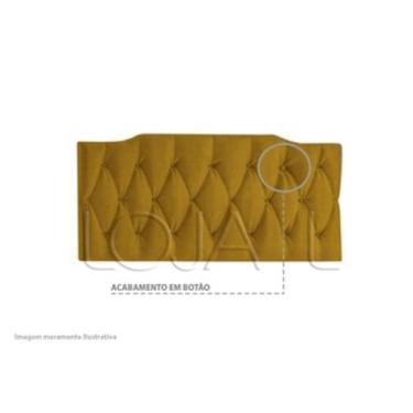 Imagem de Cabeceira Estofada Cama Box Solteiro 90 cm Nicole - Magazine L, Amarel