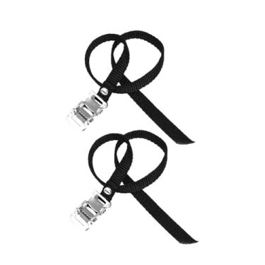 Imagem de Pegciuho Par de Tiras de Clipe de Dedo Do Pé, Tiras de Engrenagem Fixas de Nylon Resistentes Ajustáveis, Tiras de Pedal de Bicicleta para Esportes Ao Ar Livre,