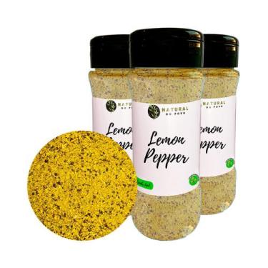 Imagem de Tempero Mix Lemon Pepper Gourmet 100% Orgânico Pote com Dosador Kit 2 