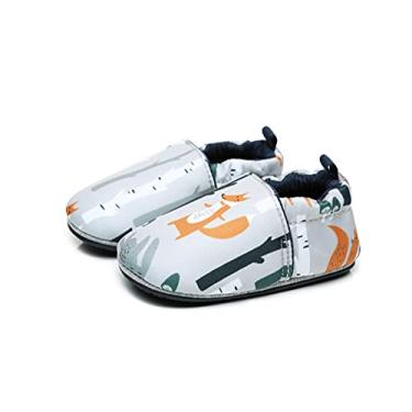 Imagem de COSANKIM Pantufa para bebês, meninos, meninas, sola macia, antiderrapante, mocassim infantil, primeiro andador, 01 Raposa cinza, 12-18 Months Toddler