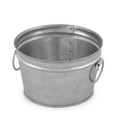 Imagem de Vaso Cachepô Decorativo em Metal Galvanizado com argolas - Roma Decor,