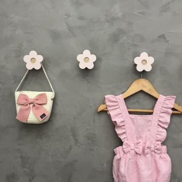 Imagem de 3 Ganchos de parede infantil menina decoração formatos rosa - Hanger D