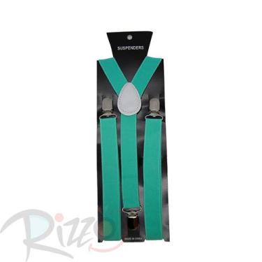 Imagem de Adereço de Carnaval - Suspensório - Verde Água - Mod:6975 - 01 unidade