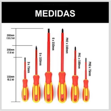 Imagem de Kit De Ferramentas 6 Chaves Philips E Fenda 2 Alicates Universal E Cor