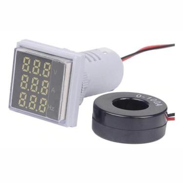 Imagem de Voltímetro Amperímetro Frequencímetro Painel Embutir 22mm - Tomzn, Bra