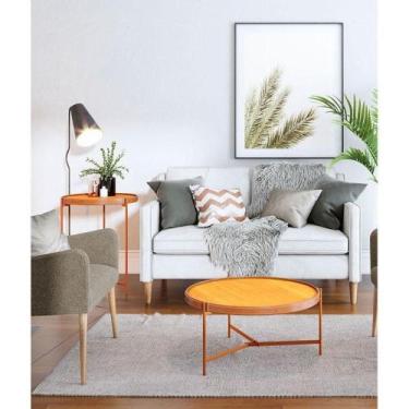 Imagem de Mesa De Centro Ambiente Aqua Pequena Nature Cobre - Imcal - IMCAL MÓVE