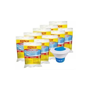 Imagem de Kit 10 genclor tablete gigante 3 em 1 200gr. + np clorador medio marga