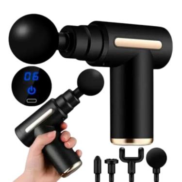 Imagem de Massageador Muscular Facial Corporal Elétrico Unisex - Melhora e Alívia Dores Musculares, Dores Lombares - Pistola Massageadora anti stress e Relaxante - Ideal para Uso Diário