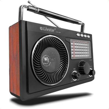 Imagem de Radio Retro Analógico Recarregável Bivolt - Livstar