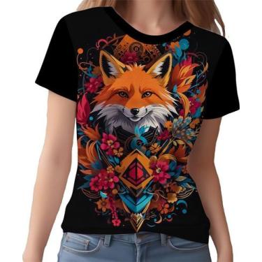 Imagem de Camisa Camiseta Animais Raposa Laranja Arte Oriental HD 3 - Enjoy Shop