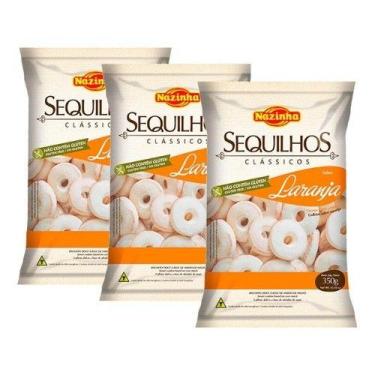 Imagem de Kit 05 Sequilhos Laranja Sem Lactose E Glúten 300g Nazinha