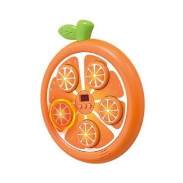 Imagem de oshhni Máquina de boxe musical, alvo eletrônico de parede de boxe para crianças, almofada de perfuração de treinador de boxe para prática de fitness, uso, Laranja