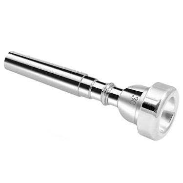 Imagem de Cheerock Bocal para trompete 3C - banhado a prata, compatível com iniciantes e profissionais