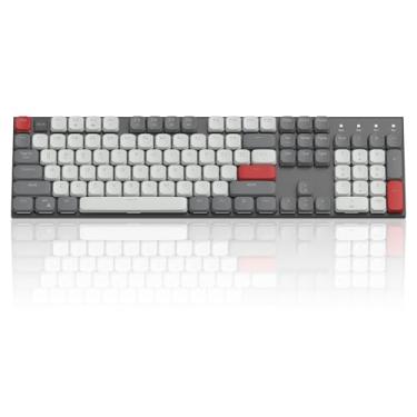 Imagem de Camiysn Teclado mecânico RGB sem fio Moon104 modo triplo 2,4 GHz/BT/USB-C teclado de escritório com fio para computador/desktop/laptop/superfície/Smart TV e Windows 10/8/7 (interruptores marrons)