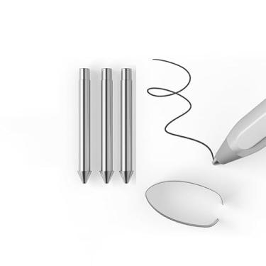 Imagem de Pacote com 3 pontas de caneta Microsoft Surface de titânio (prata), pontas de caneta Pro de superfície metálica para Pro 5 (modelo 1776)