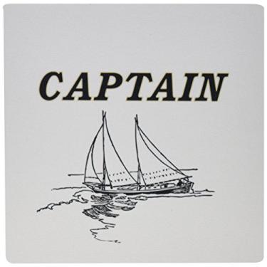 Imagem de 3dRose Mouse pad de 20,3 x 20,3 x 0,6 cm, capitão de termo náutico tradicional com veleiro (mp_119875_1)