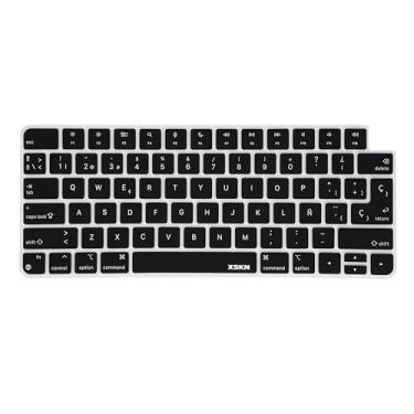 Imagem de XSKN Capa de silicone para teclado de atalhos e idiomas para teclado iMac Magic Keyboard com chip M1 2021 com Touch ID A2449 com chave de bloqueio A2450 sem teclado numérico (versão dos EUA e UE