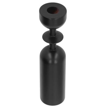 Imagem de Castiçal de Madeira, Pilar de Castiçal de Madeira Preto retrô de 8,7 de