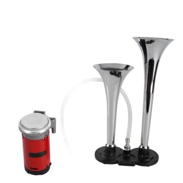 Imagem de Compressor de Buzina de Ar de Trompete Duplo, Carro, Barco, Caminhão, Trem Alto, Som 12V 150DB