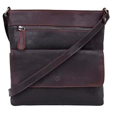 Imagem de Antonio Valeria Bolsa transversal de couro Piper, Pull Up Brown