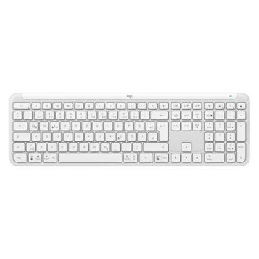 Imagem de Teclado Logitech Slim K950 Sem Fio Bluetooth, branco