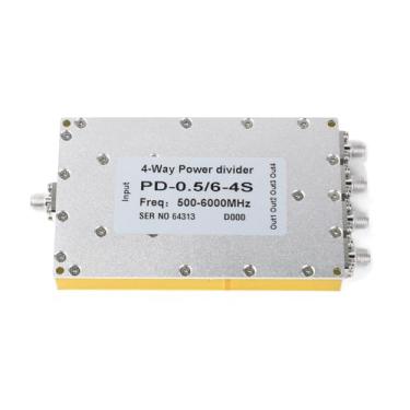 Imagem de Divisor de Potência SMA de 4 Vias, Pequeno Ganho Alto de Perda de Inserção, Revestimento de Liga de Alumínio, Frequência de 500-6000 MHz, para CDMA, LTE, WIFI, GPS, BD, GLONASS