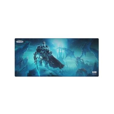 Imagem de World of Warcraft Lich King Mouse pad para jogos, tapete de mouse de computador, borda costurada plana, base de borracha antiderrapante, uso para jogadores e escritório, 89 x 40 cm - Licenciado