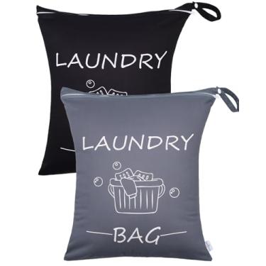 Imagem de babygoal Sacos de Lavanderia de Viagem, Pacote com 2, Ideais para Viagens, Academia e Natação- Sacos Laváveis, À Prova D'Água, Molhados e Secos para Roupas Sujas, Trajes de Banho e ()
