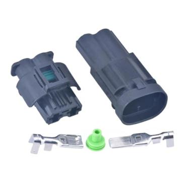 Imagem de 8mm Amp 2 Pin Masculino Feminino Auto À Prova D 'Água se/nsor/s de Mapa Conector Plugue Elétrico Selado 1544317-1 1544678-2(Male and Female)
