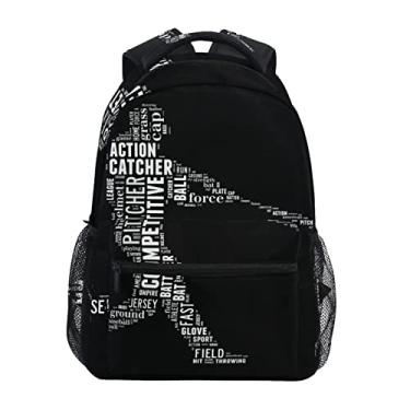 Imagem de SUABO Mochila de beisebol para laptop, bolsa de livros, viagem, caminhada, acampamento, mochila